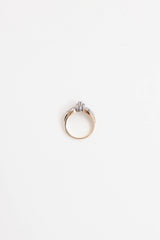 Fine Jewelry 10K Yellow and White Gold Diamond Tier Cluster Ring