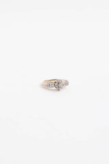 Fine Jewelry 10K Yellow and White Gold Diamond Tier Cluster Ring