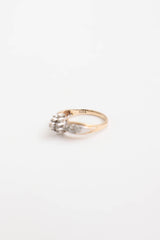 Fine Jewelry 10K Yellow and White Gold Diamond Tier Cluster Ring