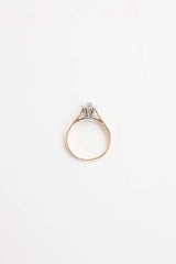 Fine Jewelry 10K Yellow & White Gold Diamond Flower Ring
