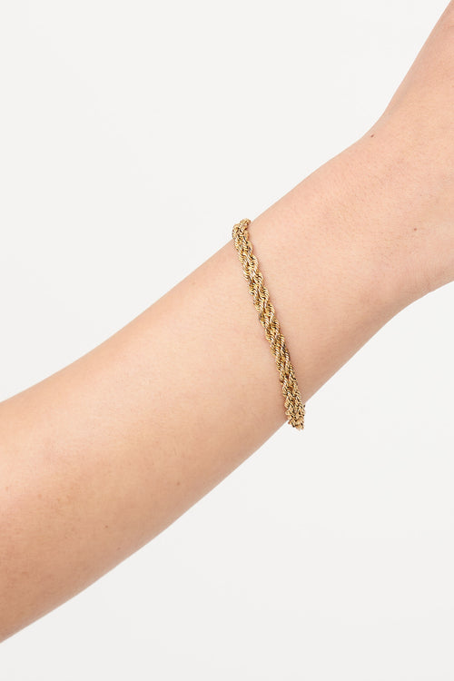 Fine Jewelry 10K Yellow Gold Braided Rope Bracelet