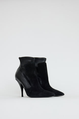 Givenchy Black Leather & Suede Ankle Boot