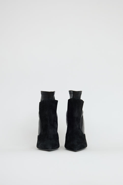 Givenchy Black Leather & Suede Ankle Boot