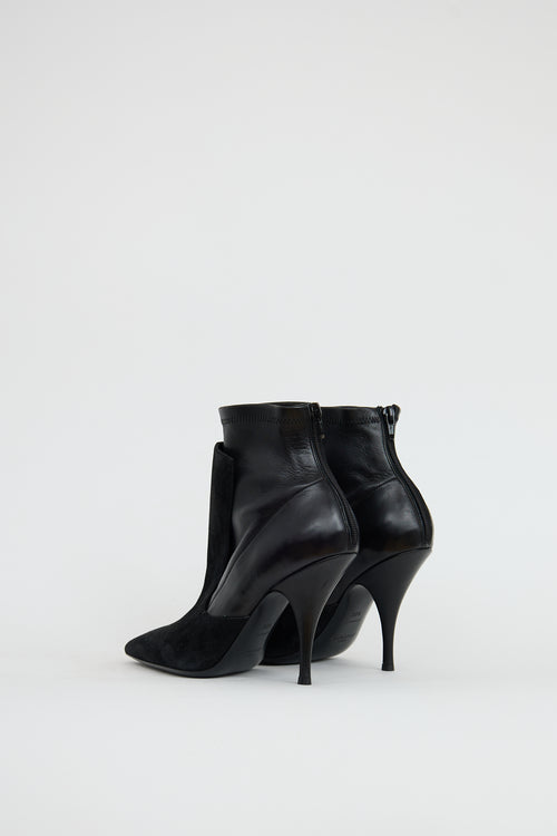 Givenchy Black Leather & Suede Ankle Boot