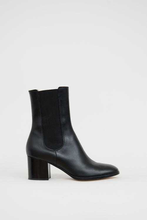 Gianvito Rossi Black Leather Chelsea Boot