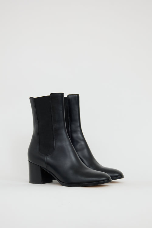 Gianvito Rossi Black Leather Chelsea Boot