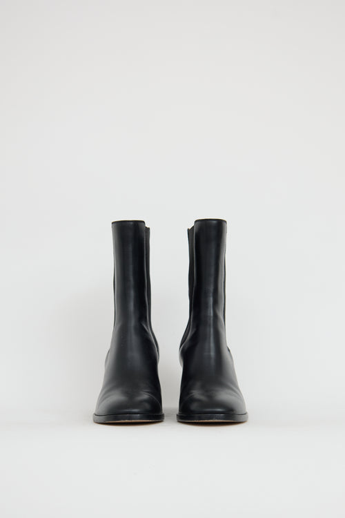 Gianvito Rossi Black Leather Chelsea Boot