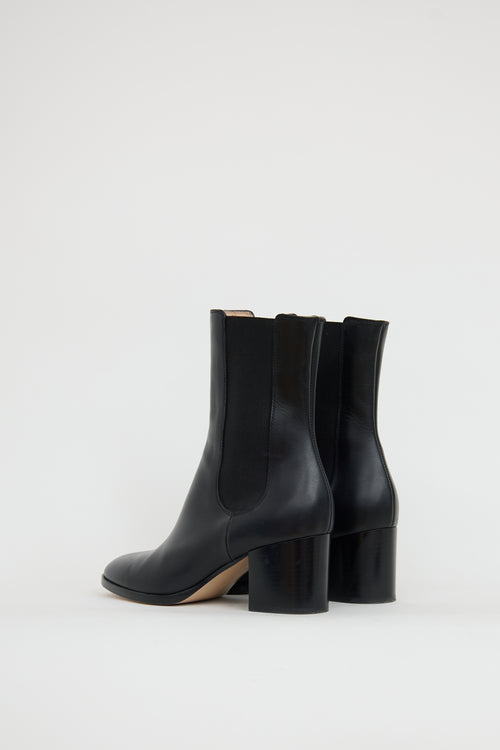 Gianvito Rossi Black Leather Chelsea Boot