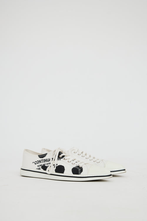 Prada White & Black Continuation Sneaker