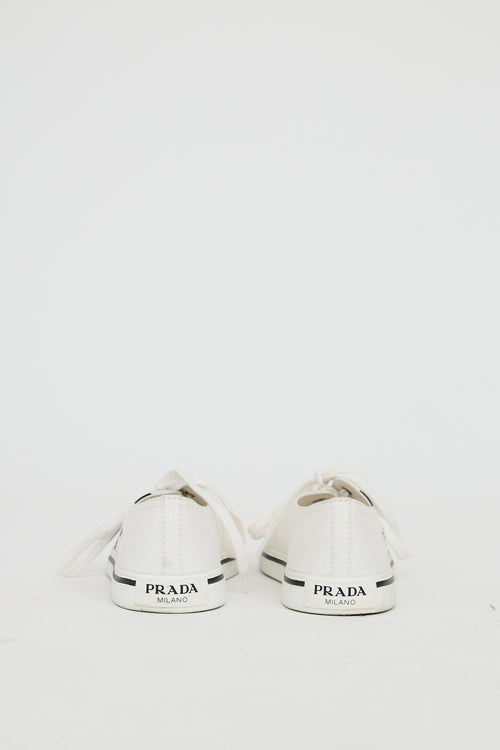 Prada White & Black Continuation Sneaker