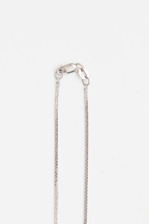Fine Jewelry 14K and 18K White Gold Diamond Pendant Necklace