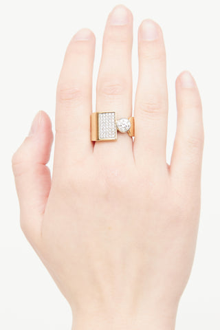 Fine Jewelry 14K Yellow Gold Diamond Cocktail Ring