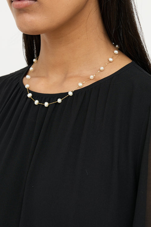 Birks 14K Pearl Station Necklace