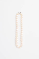 Fine Jewelry 14K White Gold Fresh Water Pearl & Diamond Necklace