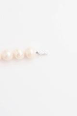 Fine Jewelry 14K White Gold Fresh Water Pearl & Diamond Necklace