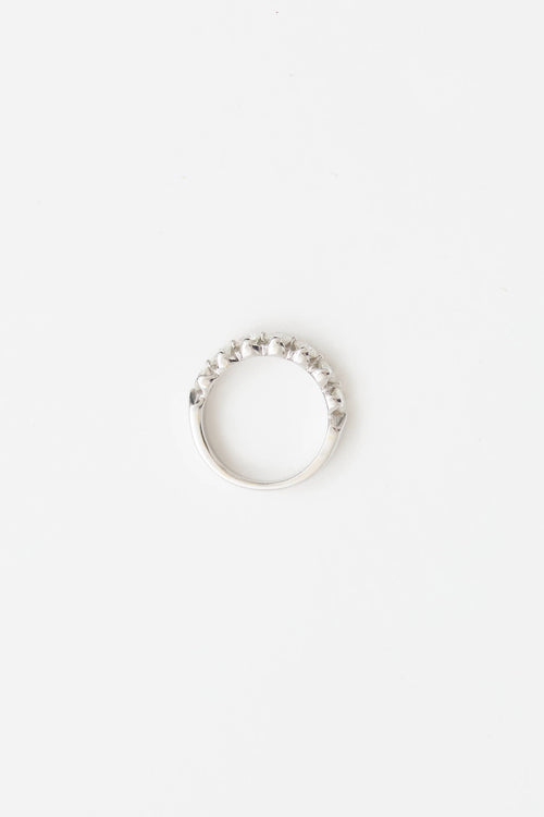 Fine Jewelry 14K White Gold and Diamond Half Eternity Ring