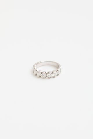 Fine Jewelry 14K White Gold and Diamond Half Eternity Ring