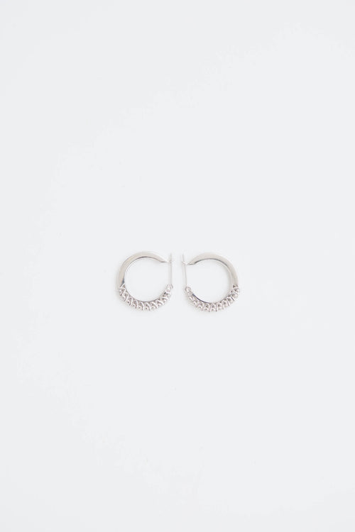 Fine Jewelry 14K White Gold Diamond Hoop Earrings