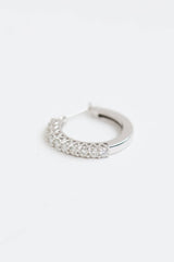 Fine Jewelry 14K White Gold Diamond Hoop Earrings