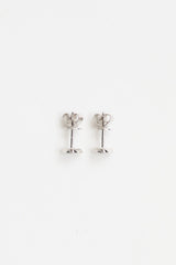 Fine Jewelry 16 White Gold Diamond Heart Stud Earrings