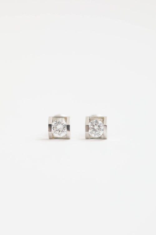 Fine Jewelry 14K White Gold Diamond Stud Earrings