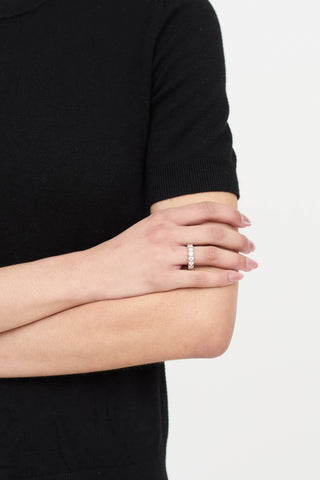 Fine Jewelry 14K White Gold and Diamond Half Eternity Ring