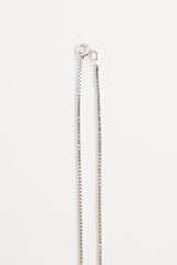 Fine Jewelry 14K White Gold Blue Topaz and Diamond Necklace