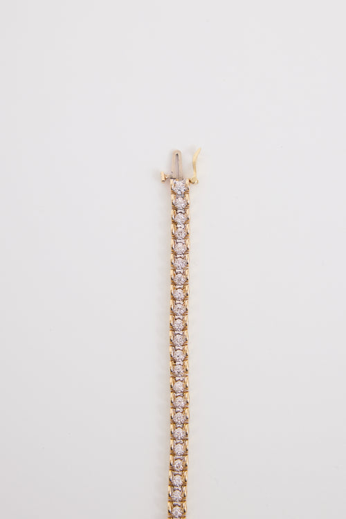 Fine Jewelry 14K Yellow Gold & Diamond Tennis Bracelet