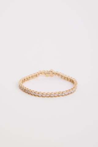 Fine Jewelry 14K Yellow Gold & Diamond Tennis Bracelet