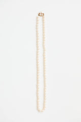Fine Jewelry 14K Yellow Gold Pearl Ruby Clasp Necklace