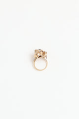 Fine Jewelry 14K Yellow & White Gold Diamond Rose Ring