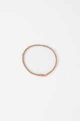 Fine Jewelry 14K Rose Gold Diamond Cable Station Bracelet