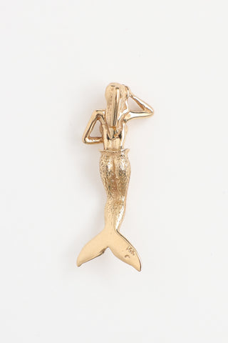 Fine Jewelry 14K Yellow Gold Mermaid Pendant