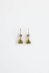 Fine Jewelry 14K Peridot and Tanzanites Drop Earrings