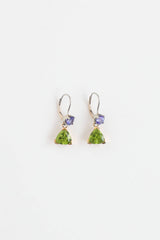 Fine Jewelry 14K Peridot and Tanzanites Drop Earrings