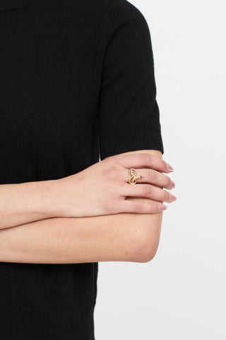 Fine Jewelry 14K Yellow Gold Ruby Tangled Ring