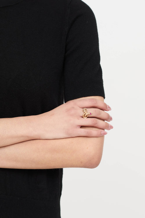 Fine Jewelry 14K Yellow Gold Ruby Tangled Ring