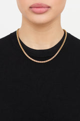Fine Jewelry 14K Yellow Gold Wheat Link Chain Necklace