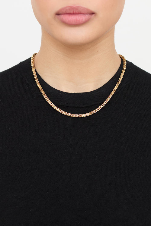 Fine Jewelry 14K Yellow Gold Wheat Link Chain Necklace