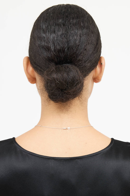 Fine Jewelry 18K White Gold Sapphire Pendant Necklace