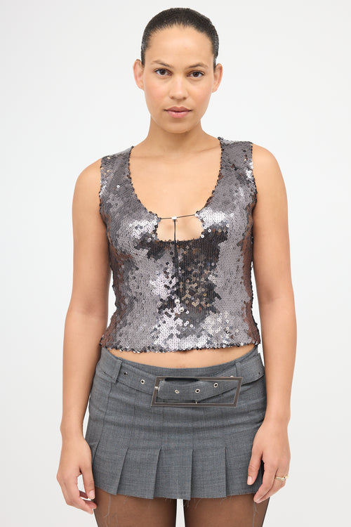 16Arlington Sequin Solaria Cutout Top