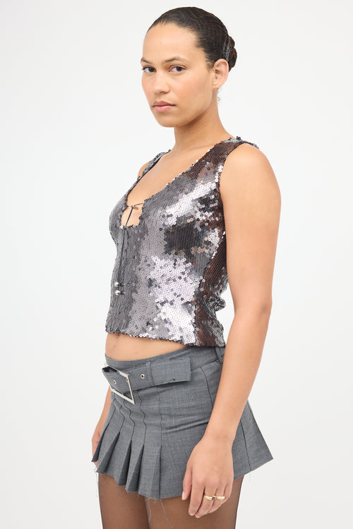16Arlington Sequin Solaria Cutout Top