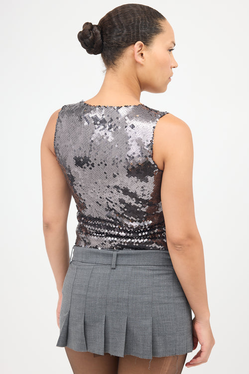 16Arlington Sequin Solaria Cutout Top
