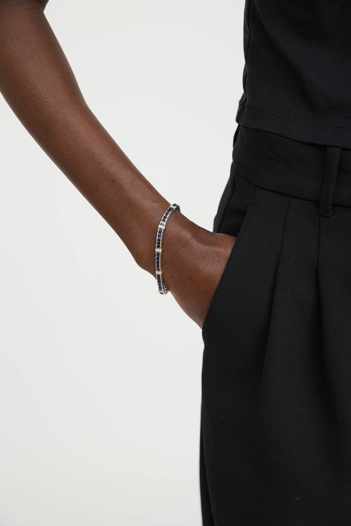 Fine Jewelry18K White Gold Sapphire Tennis Bracelet