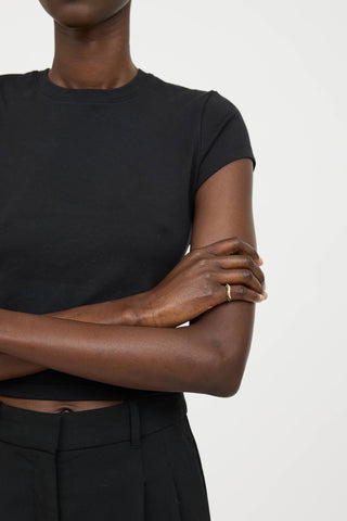 Fine Jewelry18K Yellow Gold Diamond Heart Wave Ring