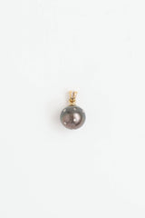 Fine Jewelry 18K Yellow Gold Tahitian Cultured Pearl & Diamond Pendant