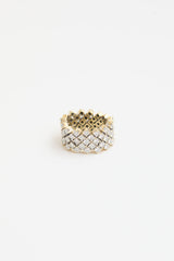 Fine Jewelry 18K Yellow Gold and Diamond Flexible Ring