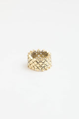 Fine Jewelry 18K Yellow Gold and Diamond Flexible Ring
