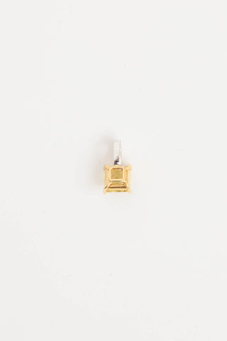 18K White Gold Diamond Beryl Pendant