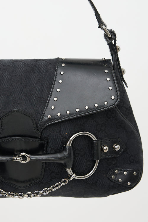 Gucci GG Monogram Studded Flap Bag